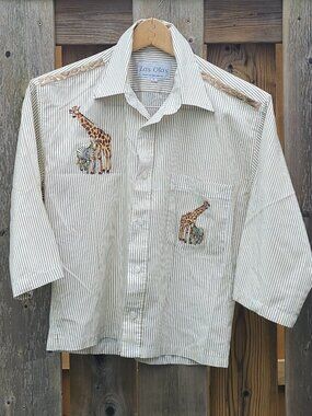 VINTAGE LAS OLAS Safari Blouse Woman's Size Small